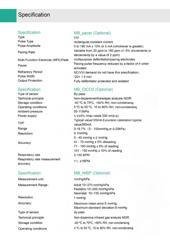 Desfibrilador Bifásico Manual DM-7000