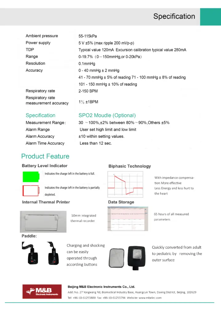 Desfibrilador Bifásico Manual DM-7000